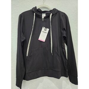 Member's Mark Women's Black Full Zip Hoodie Jacket, Lightweight, Size S‎